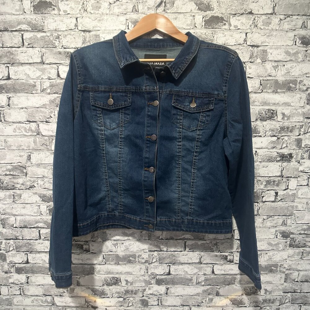 EUC Beta House Denim Jacket Women's Size XL